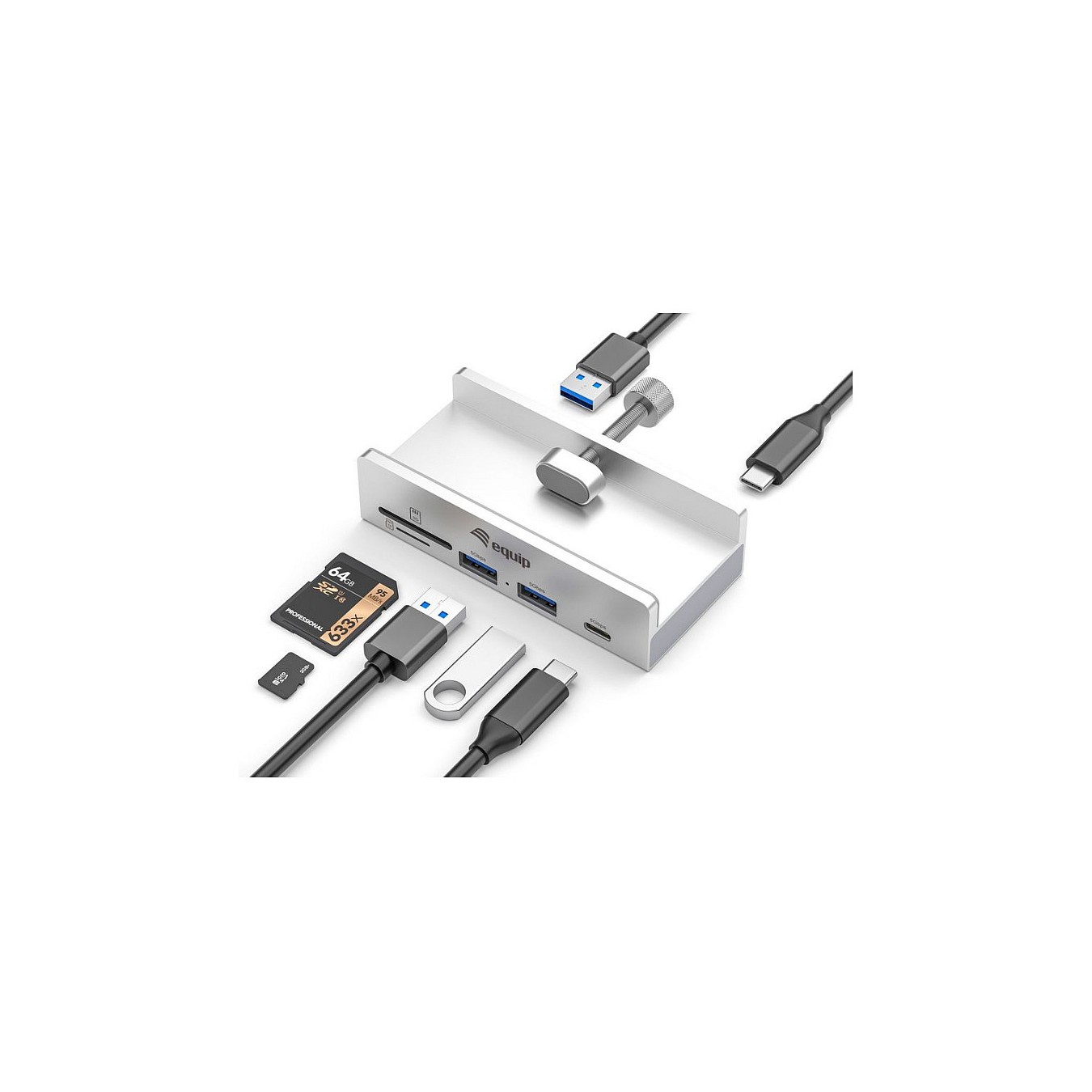 Buy 5-Port-Klemm USB-A3.2-Hub- to 2xUSB-A SD TF USB-C 5Gbps in Cyprus, Nicosia, Limassol, Larnaka, Pafos