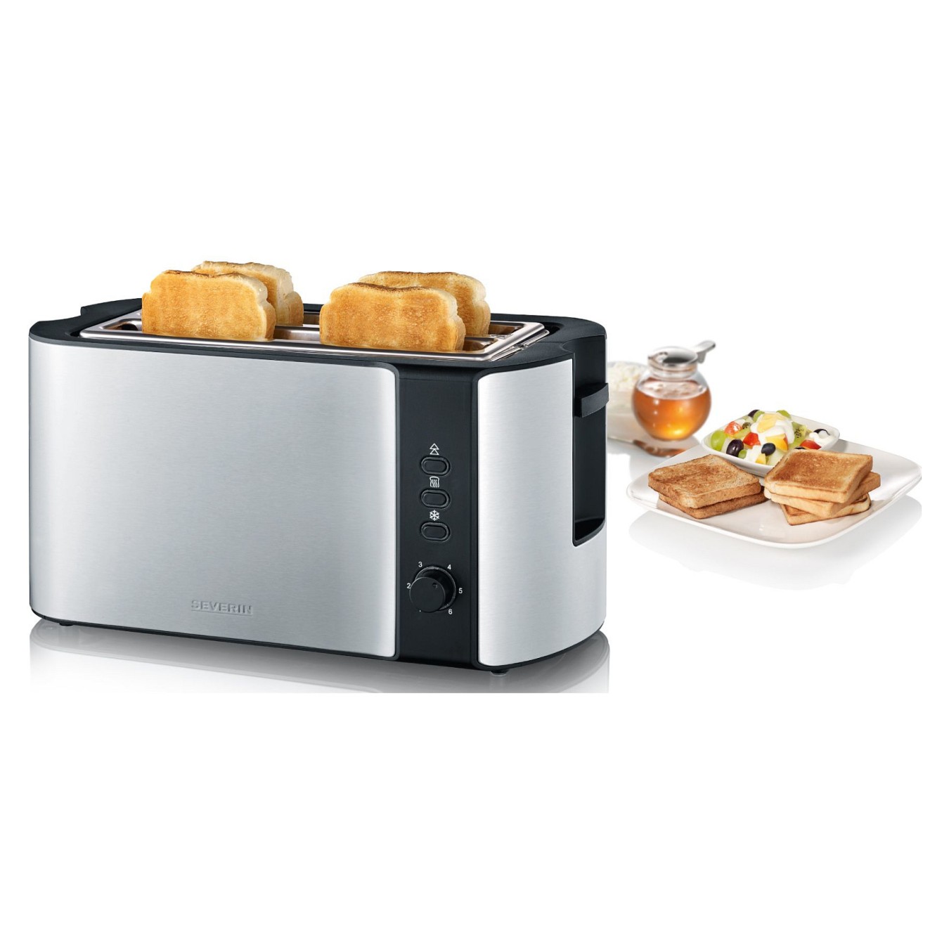 Buy Automatik-Langschlitztoaster AT 2590 (edelstahl schwarz, 1.400 Watt, fr 4 Scheiben Toast) in Cyprus, Nicosia, Limassol, Larn