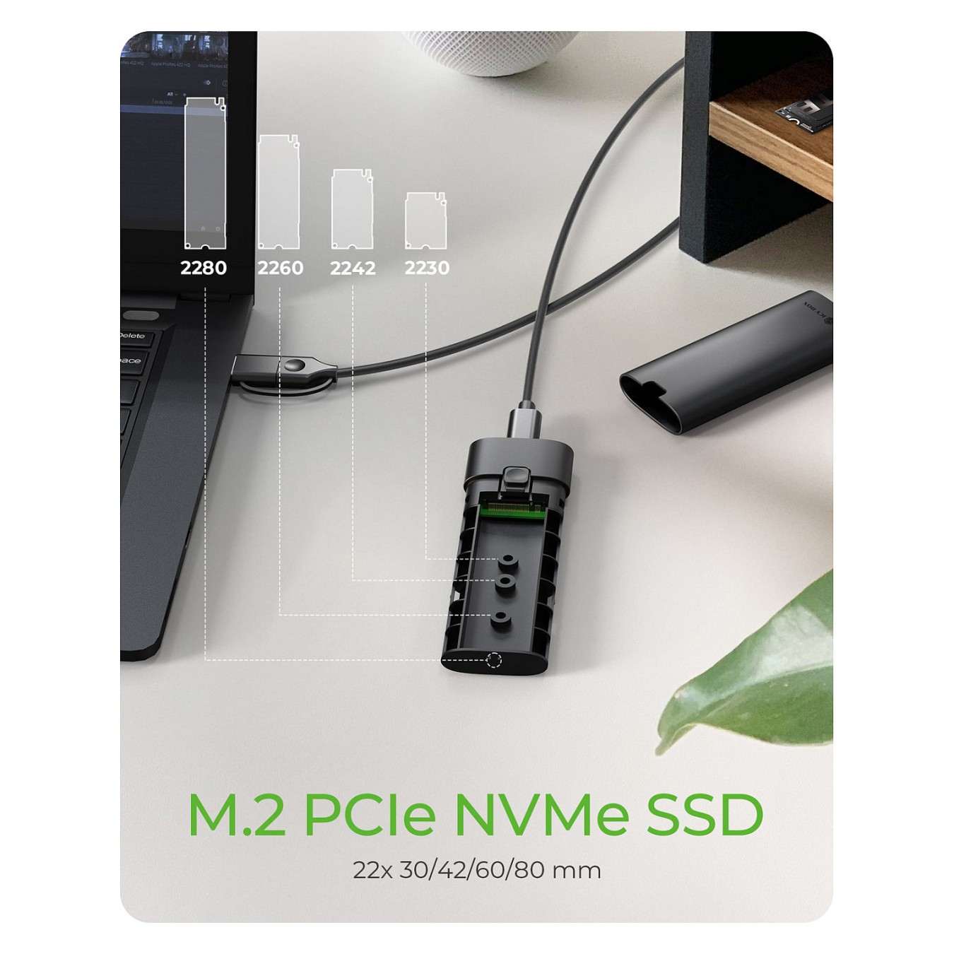 Buy IcyBox Spade Case 1806 NVMe M.2 USB 3.2 Gen 2 Type-C in Cyprus, Nicosia, Limassol, Larnaka, Pafos