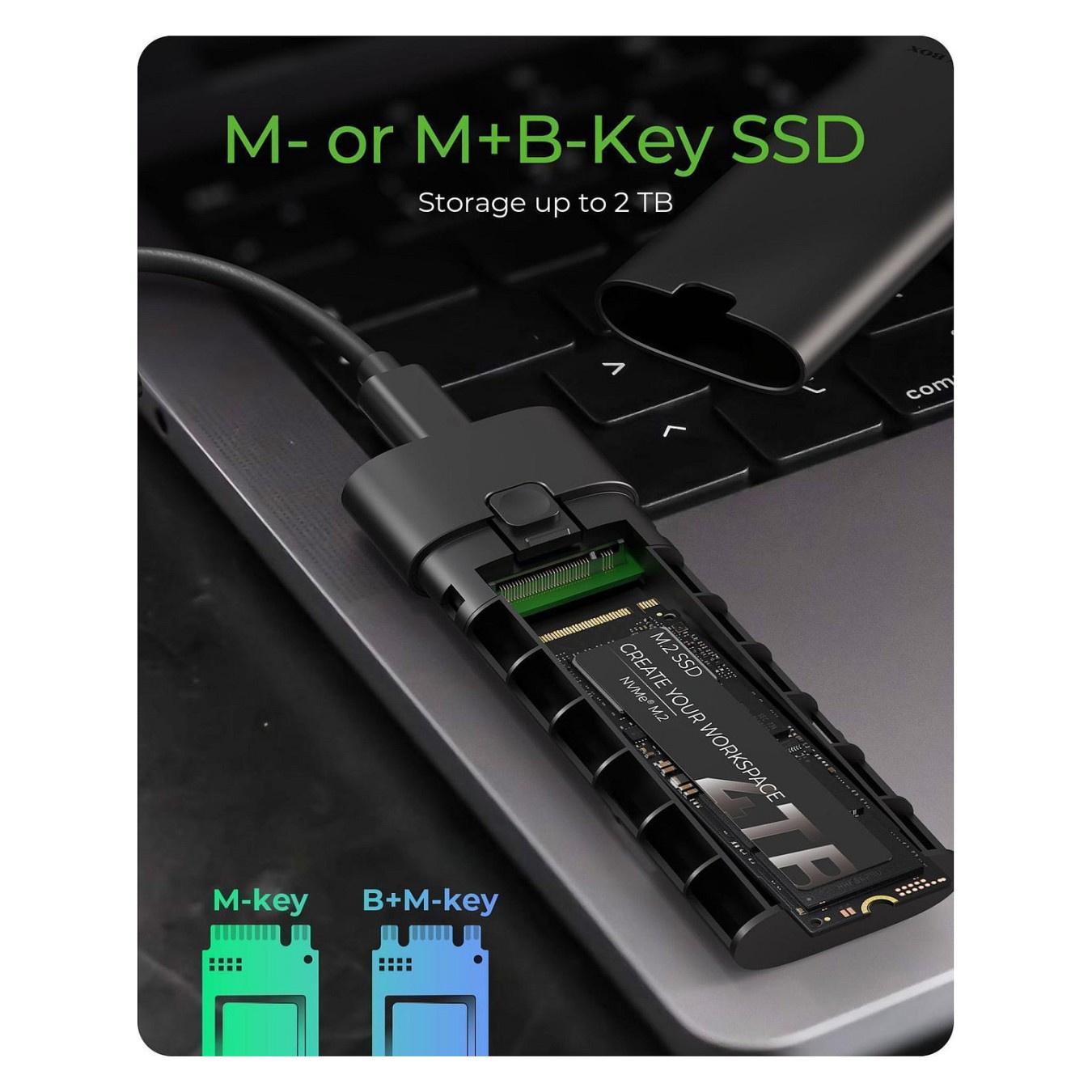 Buy IcyBox Spade Case 1806 NVMe M.2 USB 3.2 Gen 2 Type-C in Cyprus, Nicosia, Limassol, Larnaka, Pafos