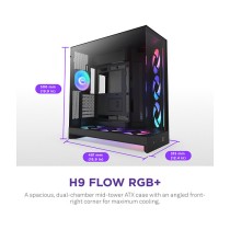 Buy NZXT H9 FLOW RGB+ (2025) All Black MidiTower CM-H92FB-P1 in Cyprus, Nicosia, Limassol, Larnaka, Pafos