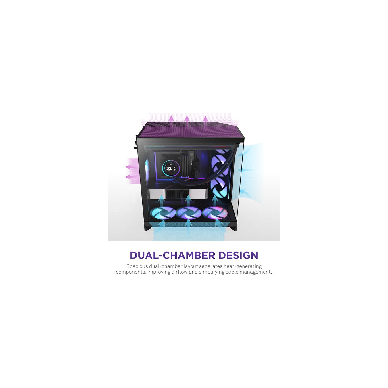 Buy NZXT H9 FLOW RGB+ (2025) All Black MidiTower CM-H92FB-P1 in Cyprus, Nicosia, Limassol, Larnaka, Pafos