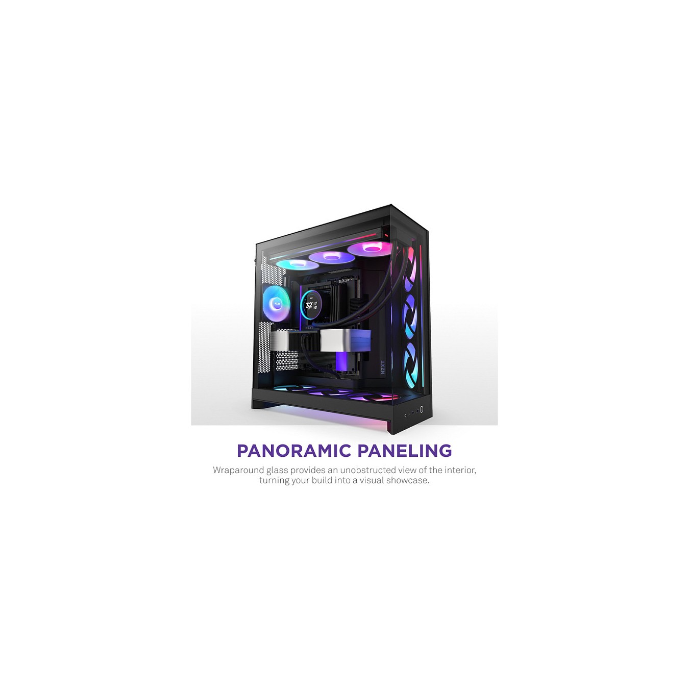 Buy NZXT H9 FLOW RGB+ (2025) All Black MidiTower CM-H92FB-P1 in Cyprus, Nicosia, Limassol, Larnaka, Pafos