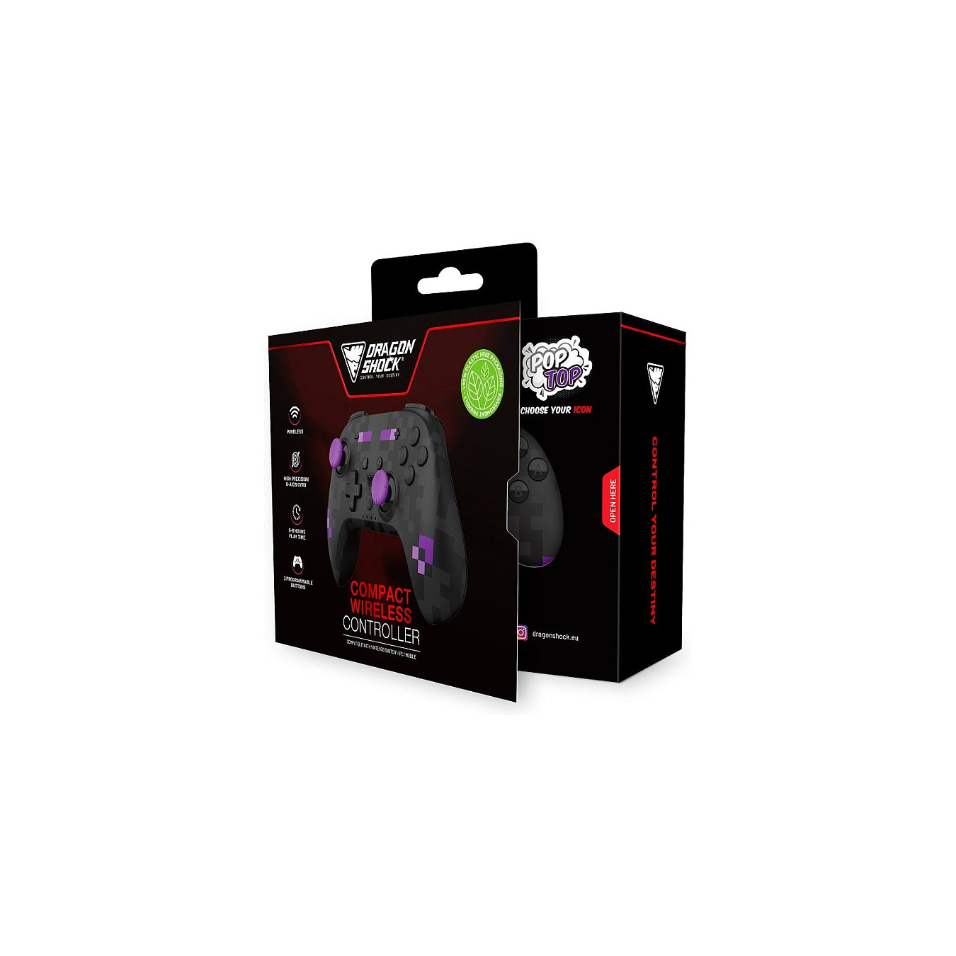 Buy Dragonshock Controller Poptop Wireless Cubes black switch in Cyprus, Nicosia, Limassol, Larnaka, Pafos