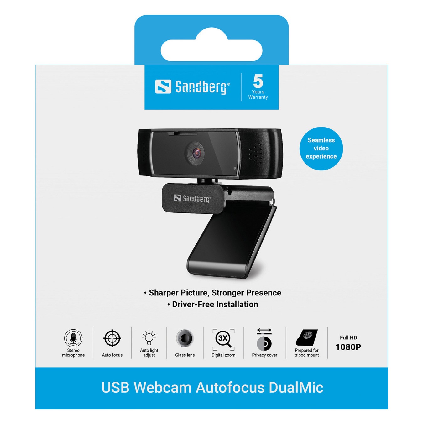 Buy SANDBERG USB Webcam Autofocus DualMic in Cyprus, Nicosia, Limassol, Larnaka, Pafos