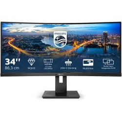 Buy Philips 346B1C - 34-inch Curved UWQHD (3440x1440) VA 100Hz 4ms, USB-C PD 90W... in Cyprus, Nicosia, Limassol, Larnaka, Pafos