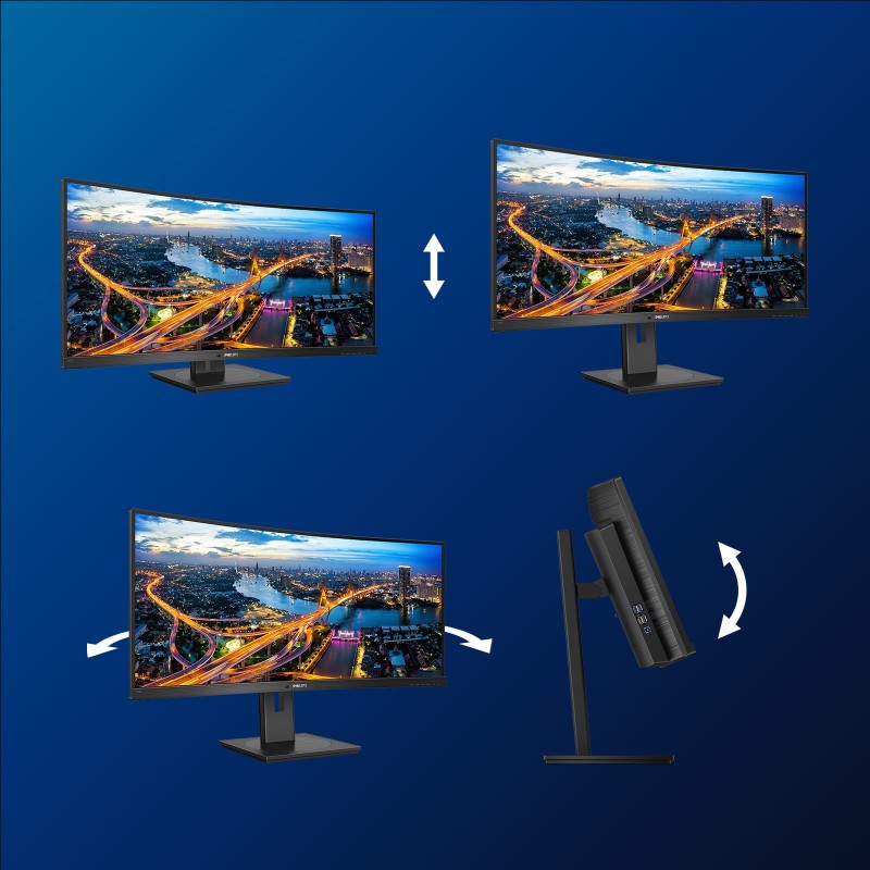 Buy Philips 346B1C - 34-inch Curved UWQHD (3440x1440) VA 100Hz 4ms, USB-C PD 90W... in Cyprus, Nicosia, Limassol, Larnaka, Pafos