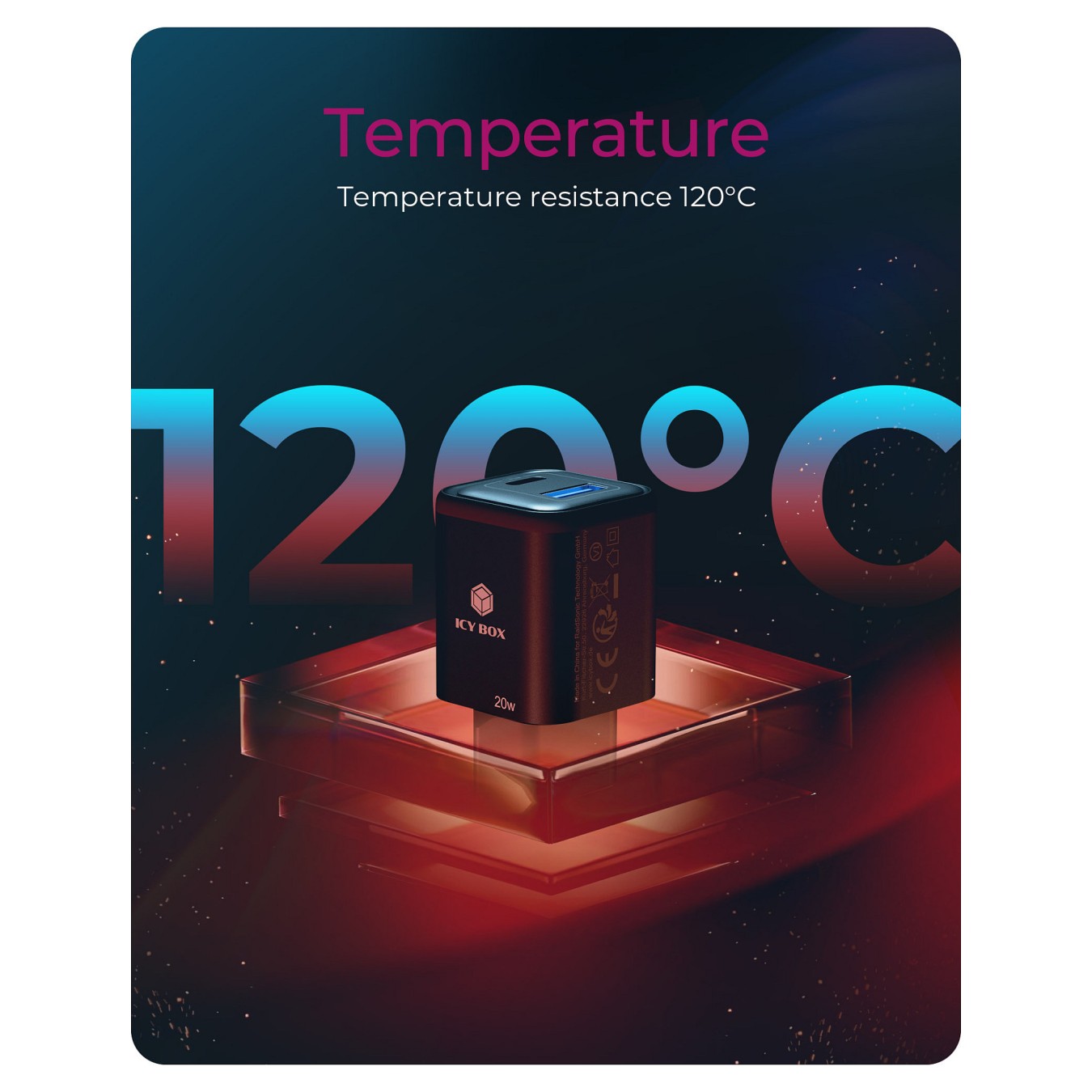Buy 2-Port IcyBox USB 20W für Mobilgeräte in Cyprus, Nicosia, Limassol, Larnaka, Pafos