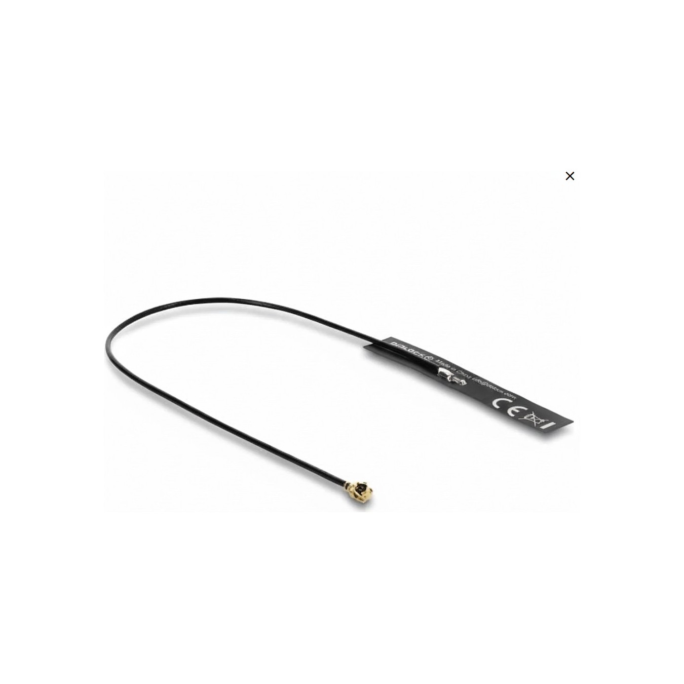 Buy Delock WiFi 2,4 GHz Antenne I-PEX Inc., MHF® I Stecker 3,4 dBi omnidirektional mit Anschlusskabel 1.13 18 cm FPC inte... in 