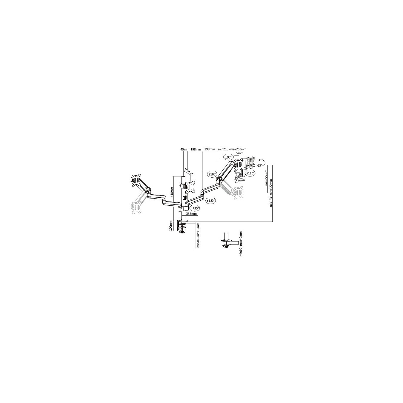 Buy EQUIP 650134 17'-27' Neig- schwenkbare Verdreifachenmonitorhalter in Cyprus, Nicosia, Limassol, Larnaka, Pafos