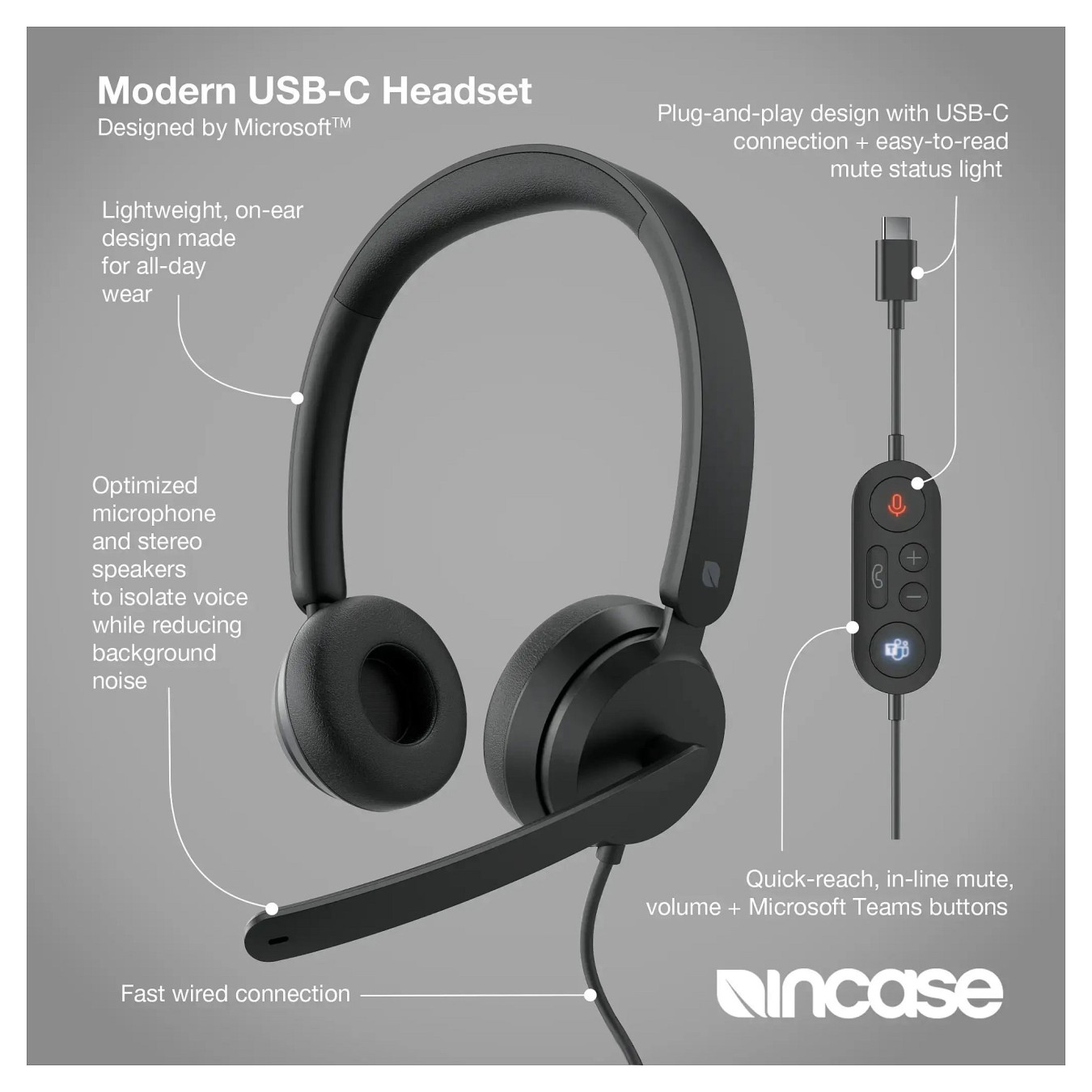 Buy Incase Modern USB-C Headset in Cyprus, Nicosia, Limassol, Larnaka, Pafos