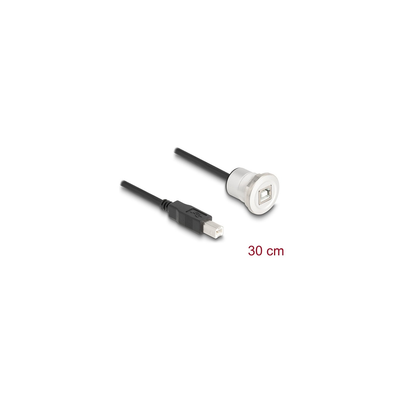 Buy DELOCK USB2.0 Typ-B Einbaubuchse mit Kabelp. St. Alu.30cm in Cyprus, Nicosia, Limassol, Larnaka, Pafos