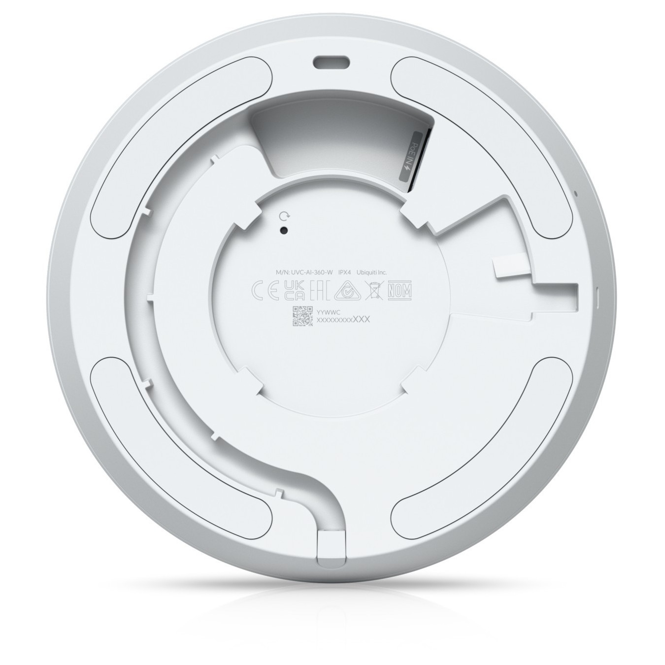 Ubiquiti UVC-AI-360 - 5MP 360° AI Dome Camera - White, 8GB Flash, 2GB RAM, ARM Cortex-A53, PoE