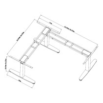 Buy Equip Schreibtischgestell Triple Motor elek. 150Kg L-Form ws lite Retail in Cyprus, Nicosia, Limassol, Larnaka, Pafos