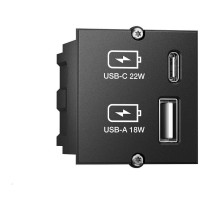 Buy BACHMANN Custom Modul USB Charger Typ A & C 22W, Quickcharge, schwarz in Cyprus, Nicosia, Limassol, Larnaka, Pafos