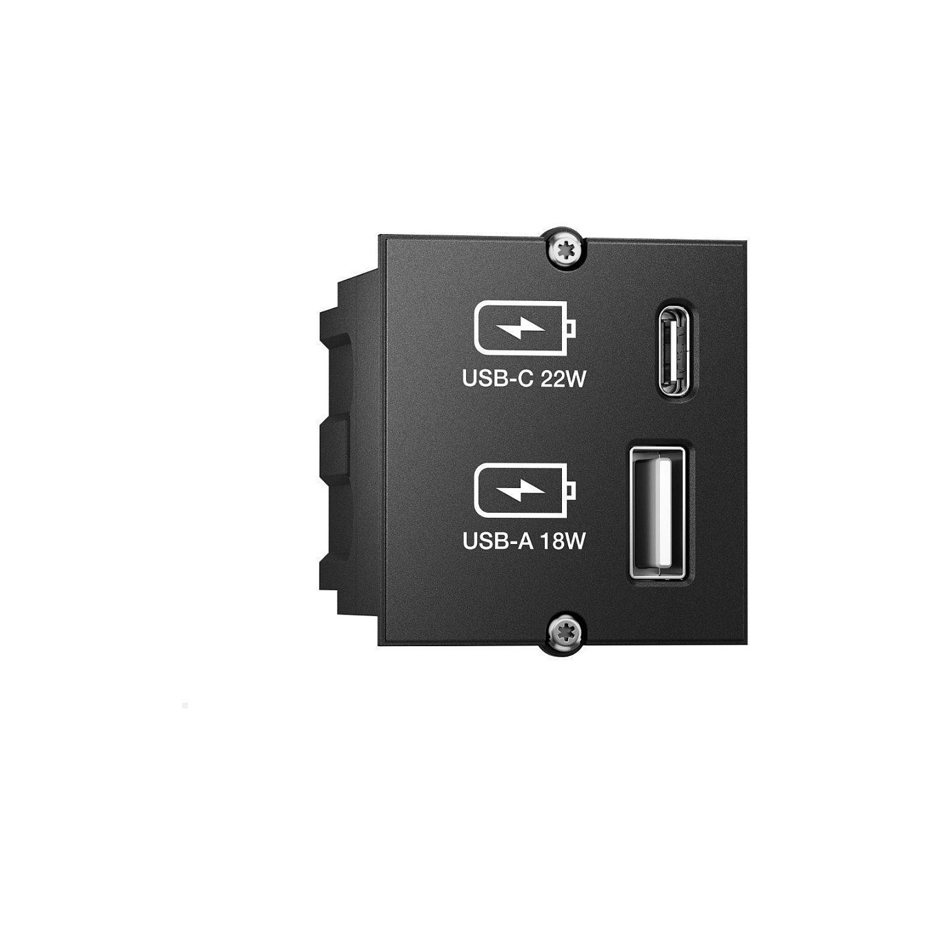 Buy BACHMANN Custom Modul USB Charger Typ A & C 22W, Quickcharge, schwarz in Cyprus, Nicosia, Limassol, Larnaka, Pafos