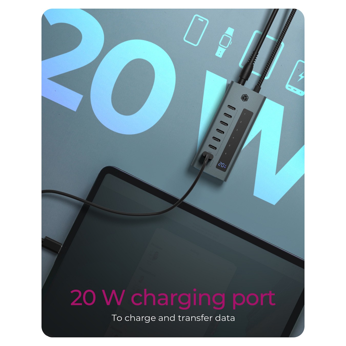 Buy ICY BOX IB-HUB1457-C31 USB-C HUB 7-Port 7xUSB-C Display in Cyprus, Nicosia, Limassol, Larnaka, Pafos