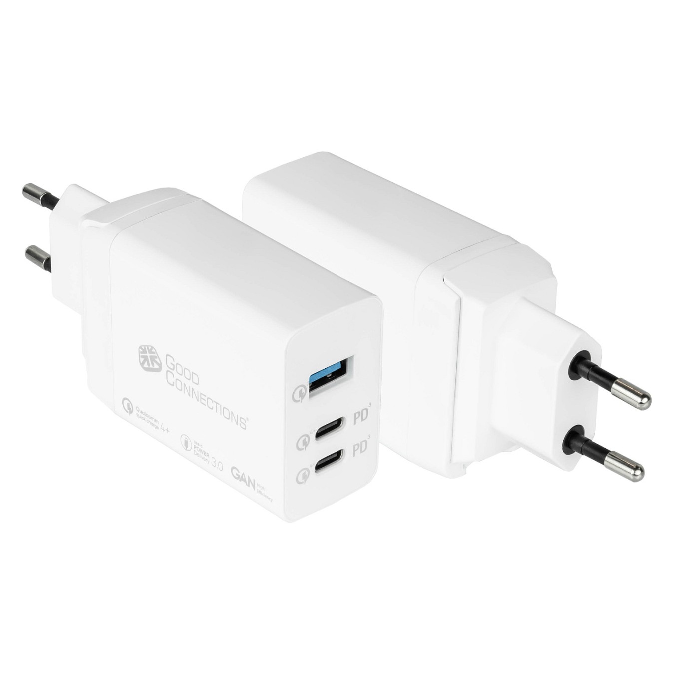 Buy GoodConnections Charger 65W 3-Port 2xUSB-C USB-A QC3.0 Weiß in Cyprus, Nicosia, Limassol, Larnaka, Pafos