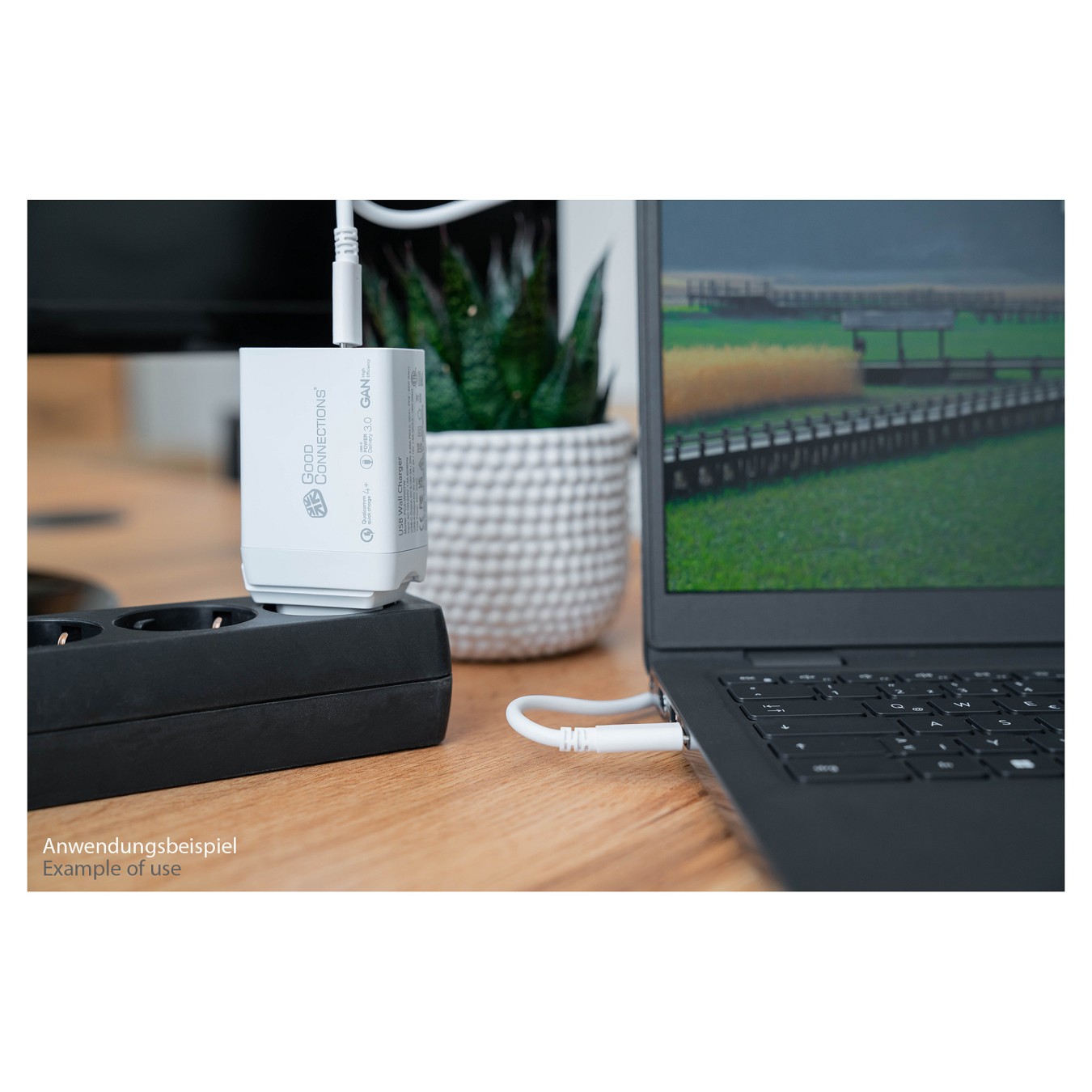 Buy GoodConnections Charger 65W 3-Port 2xUSB-C USB-A QC3.0 Weiß in Cyprus, Nicosia, Limassol, Larnaka, Pafos