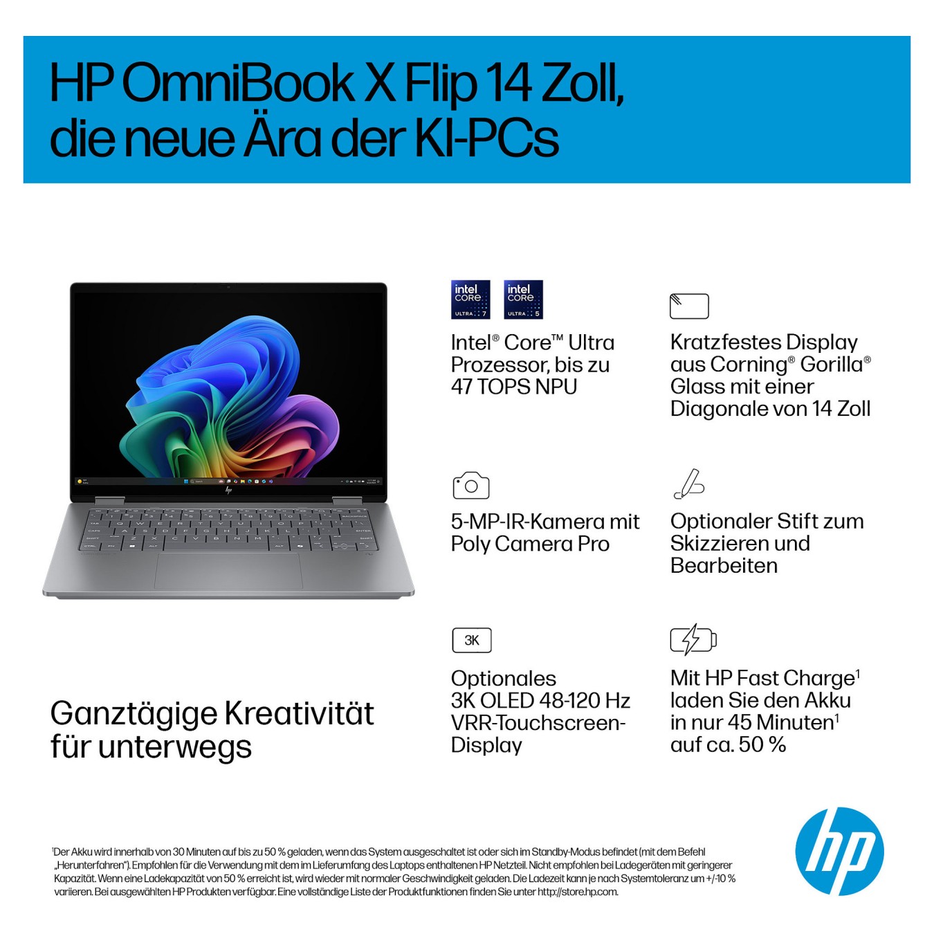 Buy HP OmniBook X Flip 14-fm0177ng CU7 258V 32GB 1TBSSD W11 Home Touch in Cyprus, Nicosia, Limassol, Larnaka, Pafos