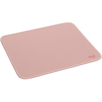 Logitech Desk Mat Studio Series - Dark Rose Pink - Spill-Resistant, Recycled Polyester Surface, Non-Slip Rubber Base
