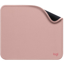 Logitech Desk Mat Studio Series - Dark Rose Pink - Spill-Resistant, Recycled Polyester Surface, Non-Slip Rubber Base
