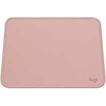 Logitech Desk Mat Studio Series - Dark Rose Pink - Spill-Resistant, Recycled Polyester Surface, Non-Slip Rubber Base