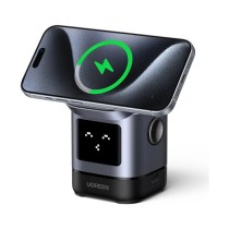 Buy UGREEN Uno W709 2-in-1 Magnetic Wireless Charger 15W Ladestation Qi2 zertifiziert Display fuer iPhone und AirPods in Cyprus,