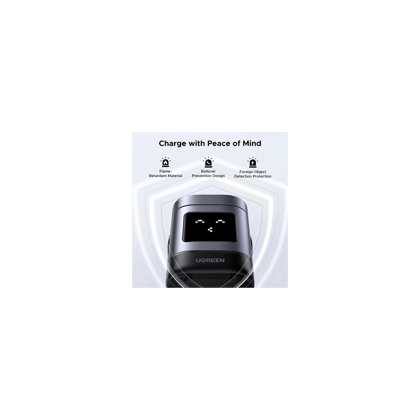 Buy UGREEN Uno W709 2-in-1 Magnetic Wireless Charger 15W Ladestation Qi2 zertifiziert Display fuer iPhone und AirPods in Cyprus,