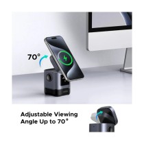 Buy UGREEN Uno W709 2-in-1 Magnetic Wireless Charger 15W Ladestation Qi2 zertifiziert Display fuer iPhone und AirPods in Cyprus,