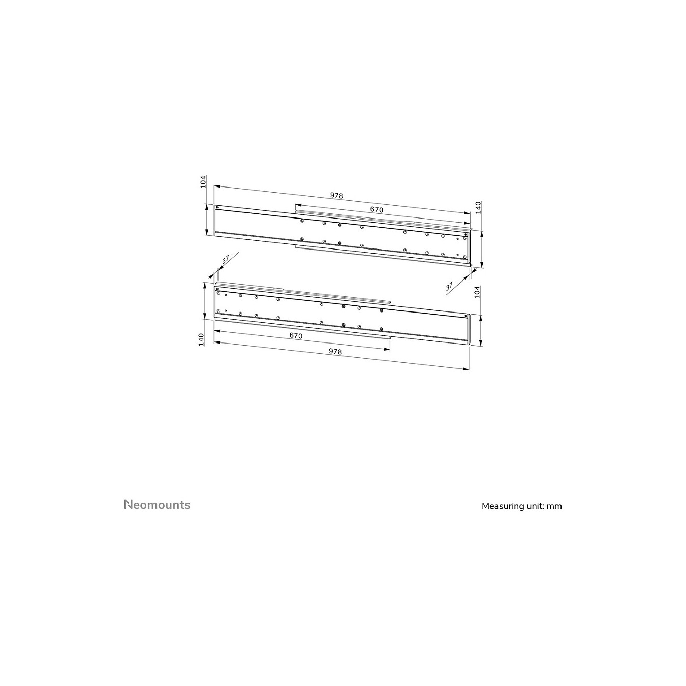 Buy Doppelbildschirm-Adapter (42' -65') insg. max. 100kg opt. für FL55-875BL1 + WL55-875BL1 Neomounts Schwarz in Cyprus, Nicosia