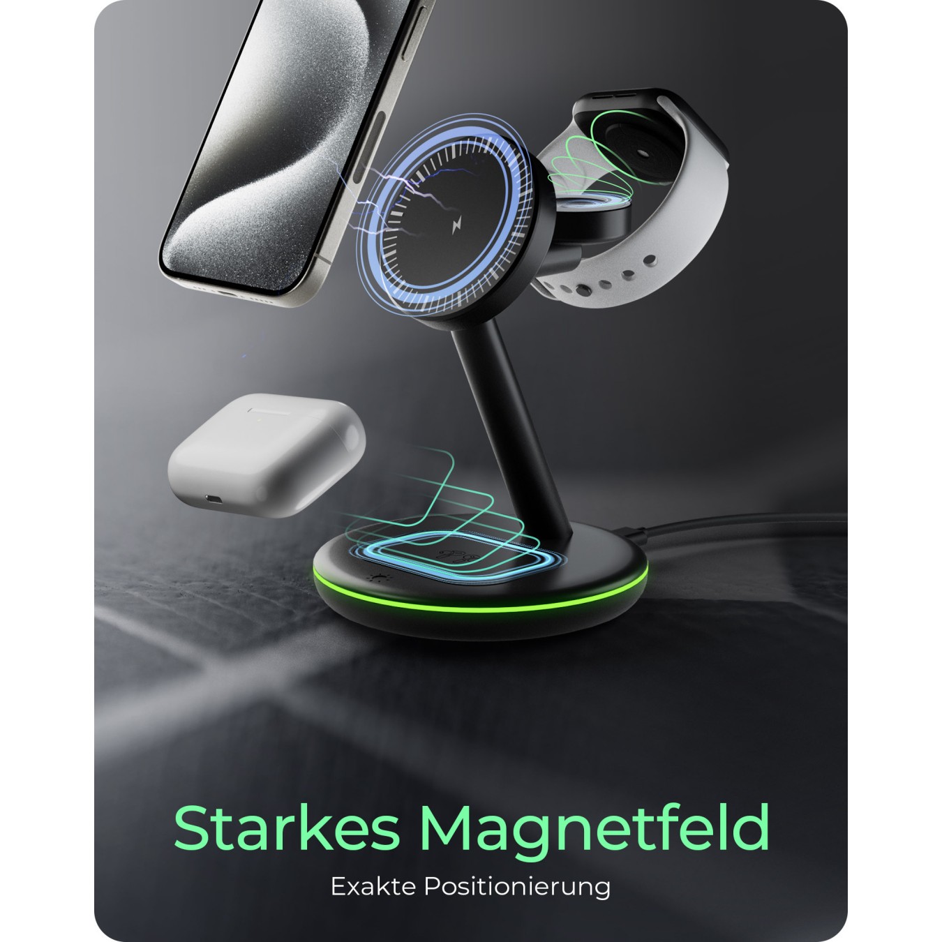 Buy ICY BOX 3-in-1 Magnetische Ladestation Apple Watch IPhone AirPods in Cyprus, Nicosia, Limassol, Larnaka, Pafos