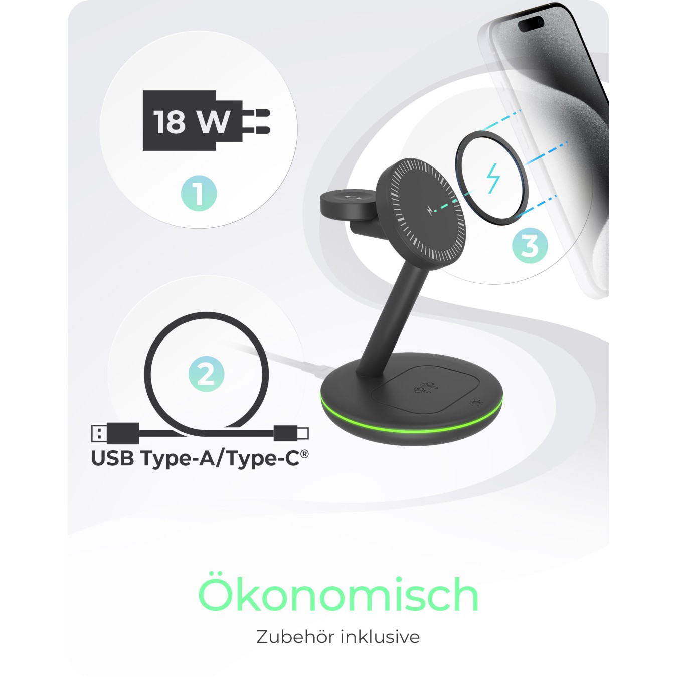 Buy ICY BOX 3-in-1 Magnetische Ladestation Apple Watch IPhone AirPods in Cyprus, Nicosia, Limassol, Larnaka, Pafos