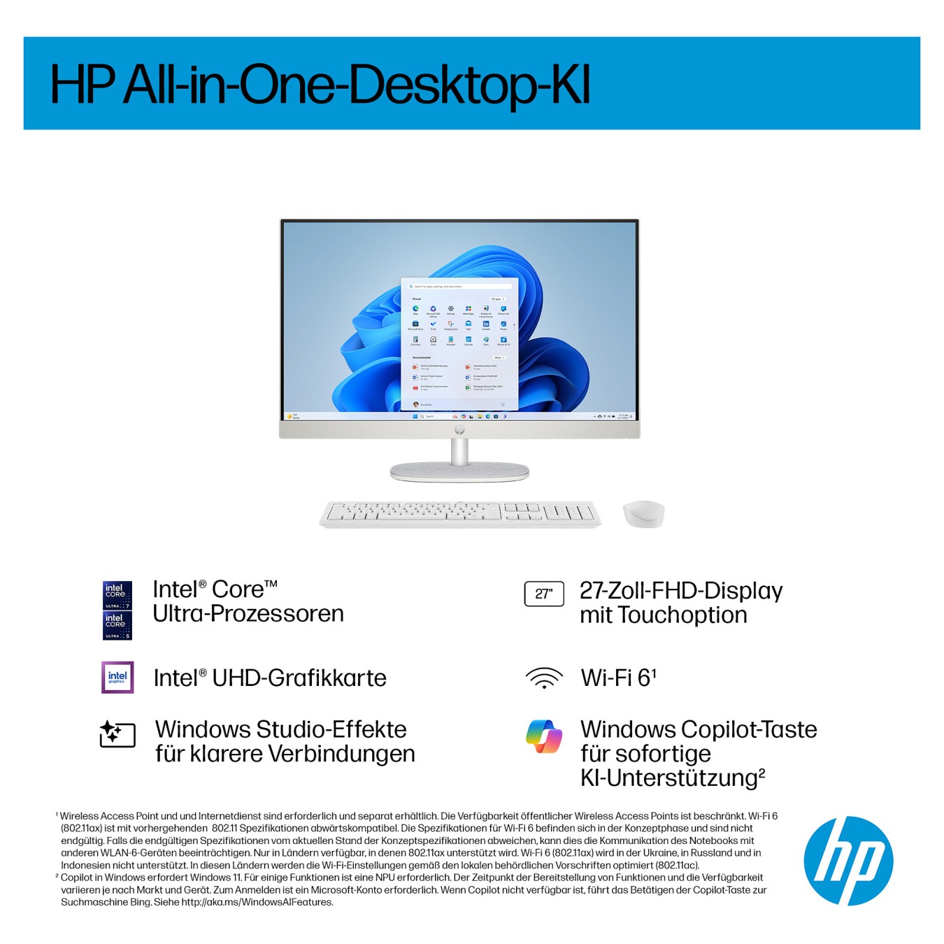 Buy AIO HP All-in-One PC 27-cr2170ng 27 CU7 255U 32GB 1TBSSD W11 Home in Cyprus, Nicosia, Limassol, Larnaka, Pafos