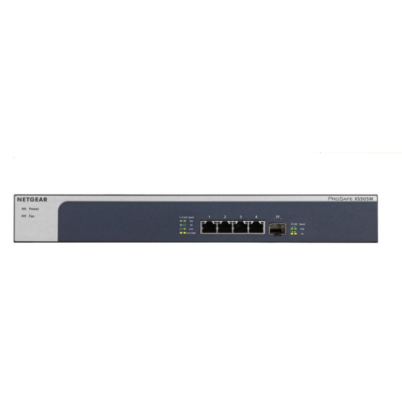 Buy NETGEAR XS505M - 4x10G RJ45 + 1x SFP+ Unmanaged Desktop Switch, Grey/Silver in Cyprus, Nicosia, Limassol, Larnaka, Pafos
