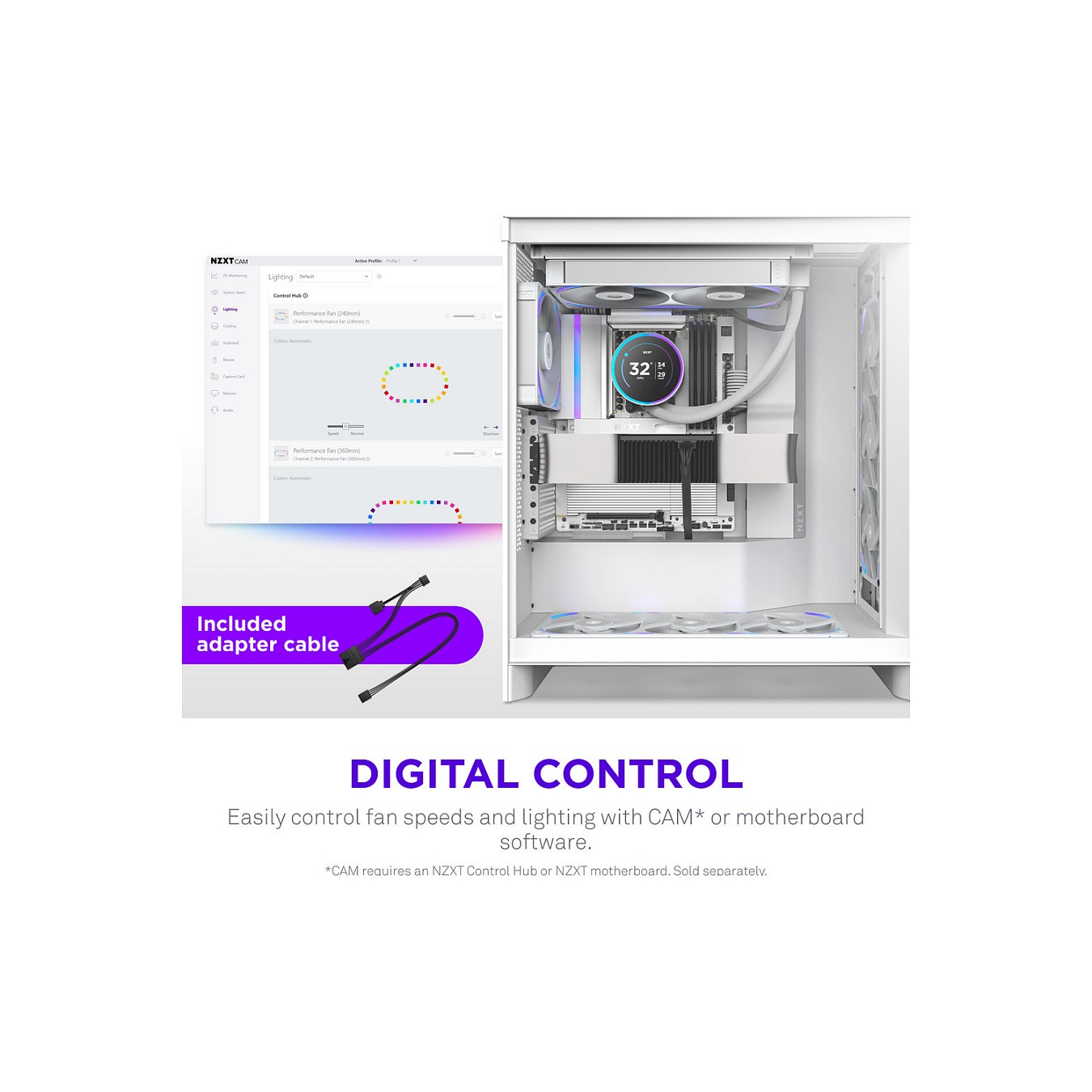 Buy 140mm NZXT F-Serie F140X RGB Lüfter Single White RF-U14PN-W1 in Cyprus, Nicosia, Limassol, Larnaka, Pafos