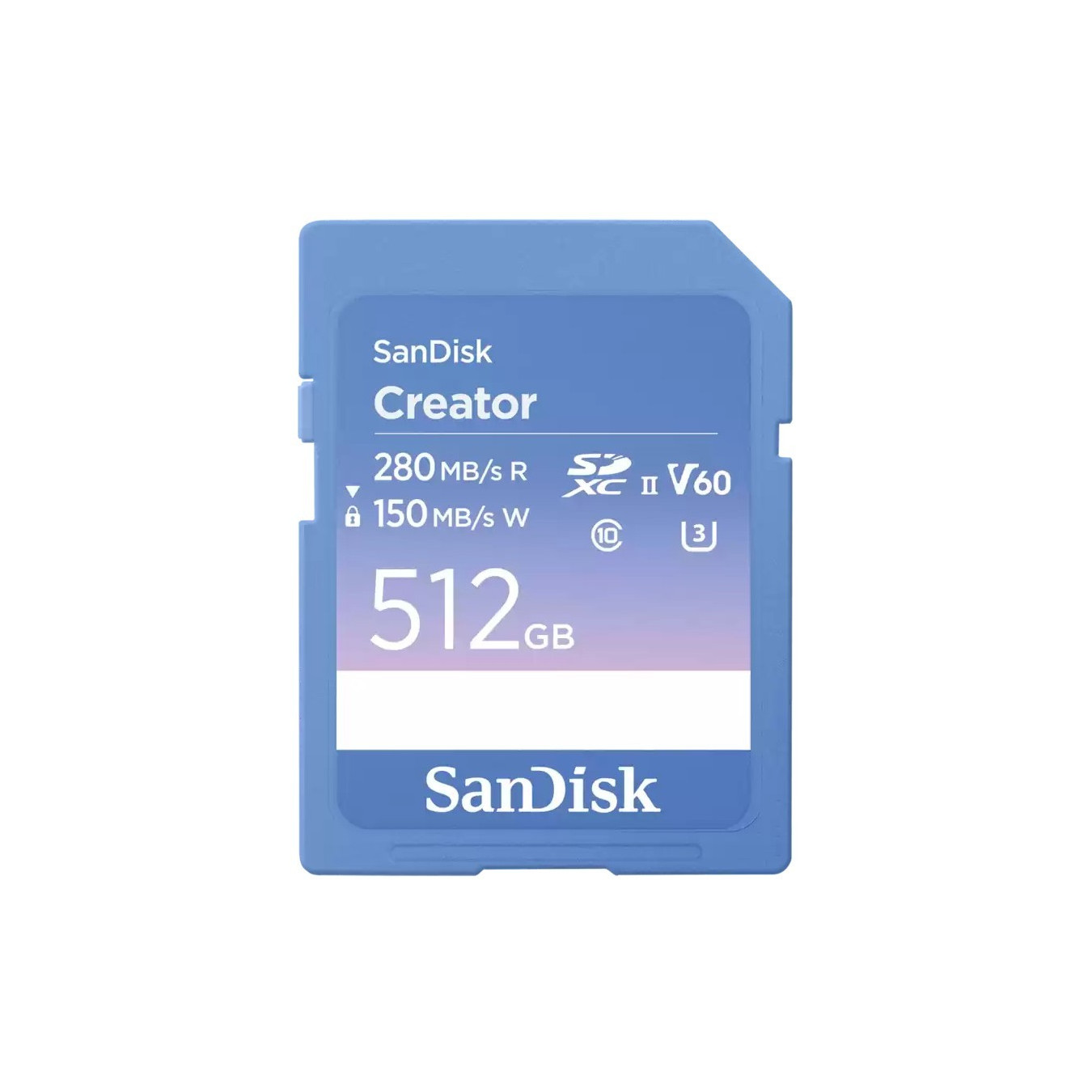 SanDisk Creator SD UHS-II 512GB - Blue, SDXC, U3/V60, Class 10, 280MB/s Read, 150MB/s Write — Buy in Cyprus with Fast Delivery