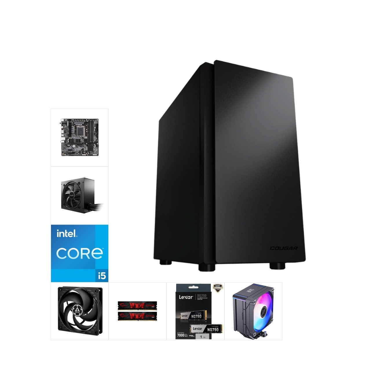 Custom Workstation PC - i5-14400, UHD 730, 32GB DDR4, 1TB NVMe | Micro-ATX Build — Armenius Store Cyprus