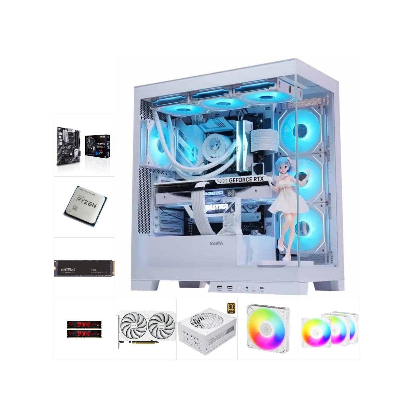 Custom Gaming PC - Ryzen 7 5700X | RX 9060 XT 16GB | 16GB DDR4 | 2TB NVMe — Armenius Store Cyprus