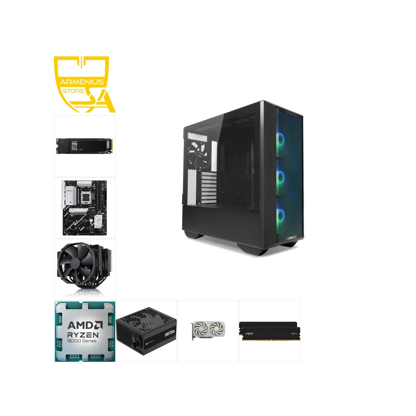 Ryzen 9 9900X & RTX 5060 Ti PC | 64GB DDR5, 2TB NVMe — High Performance Build — Armenius Store Cyprus