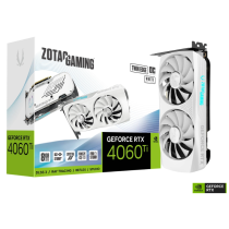 ZOTAC GeForce RTX 4060 Ti Twin Edge - White, 8GB GDDR6, 2535MHz Boost, PCIe 4.0
