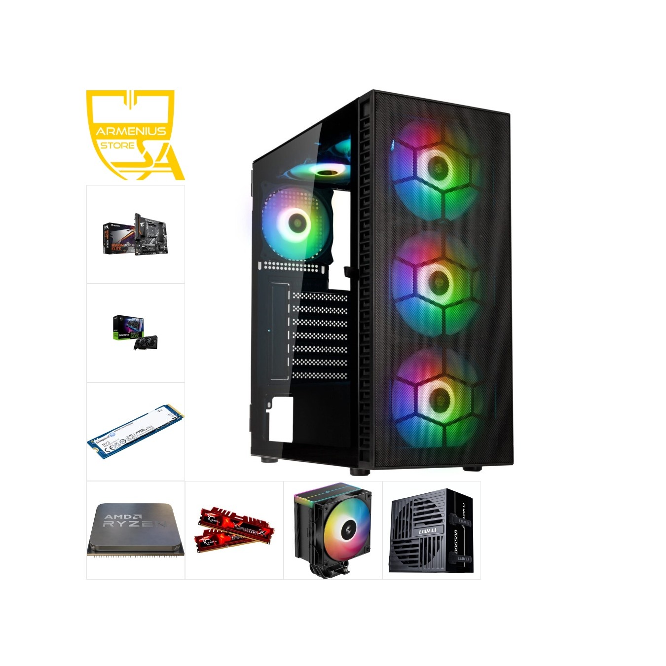 Custom Gaming PC - Ryzen 7 5700G + RTX 5060 | 16GB, 1TB NVMe | B550 Build — Armenius Store Cyprus