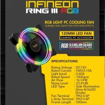 Armaggeddon Infineon Ring 3 - 120mm RGB Case Fan - 16 CFM | Armenius Store