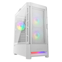 Cougar Airface RGB White Mid Tower PC Case - 3x ARGB Fans Included