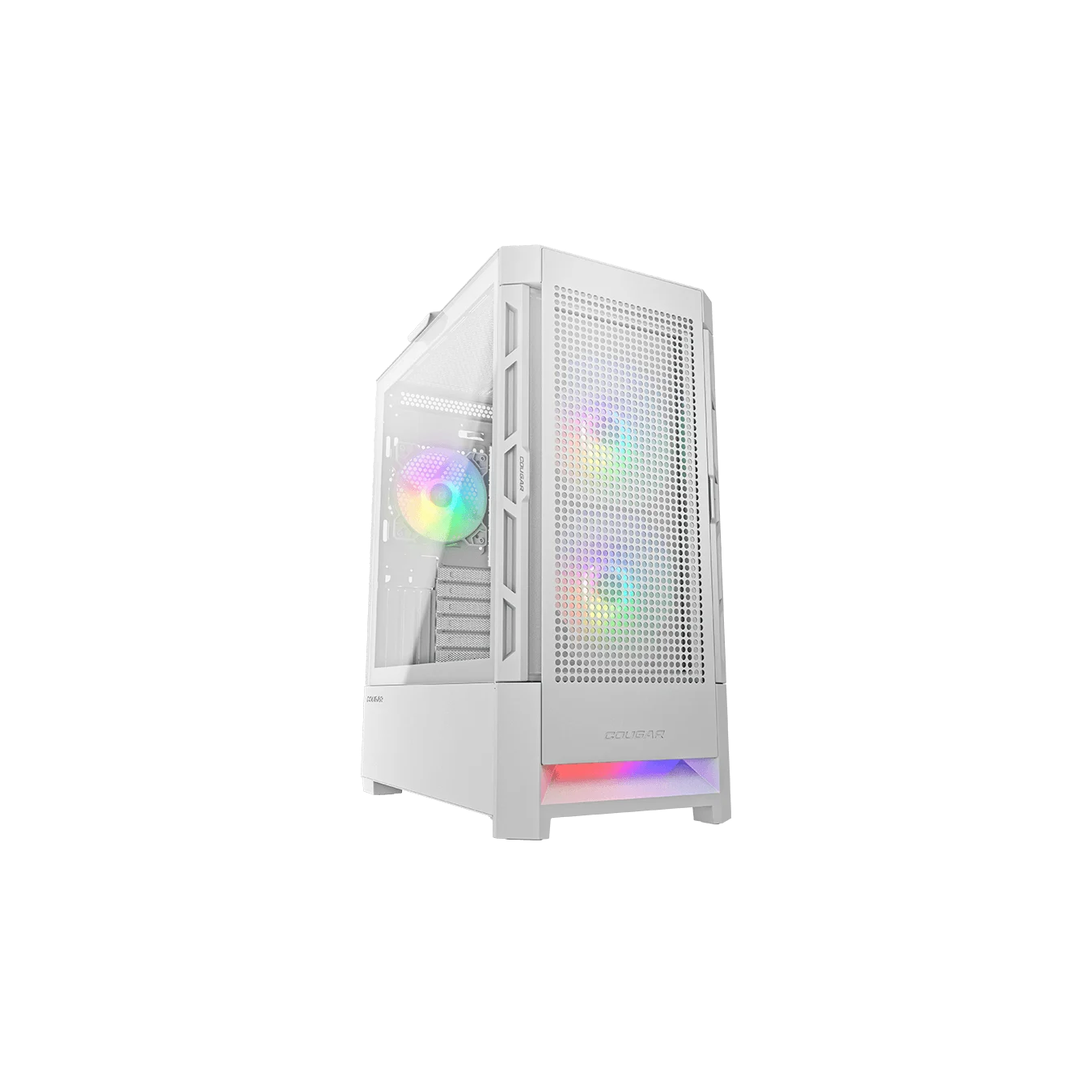 Cougar Airface RGB White Mid Tower PC Case - 3x ARGB Fans Included