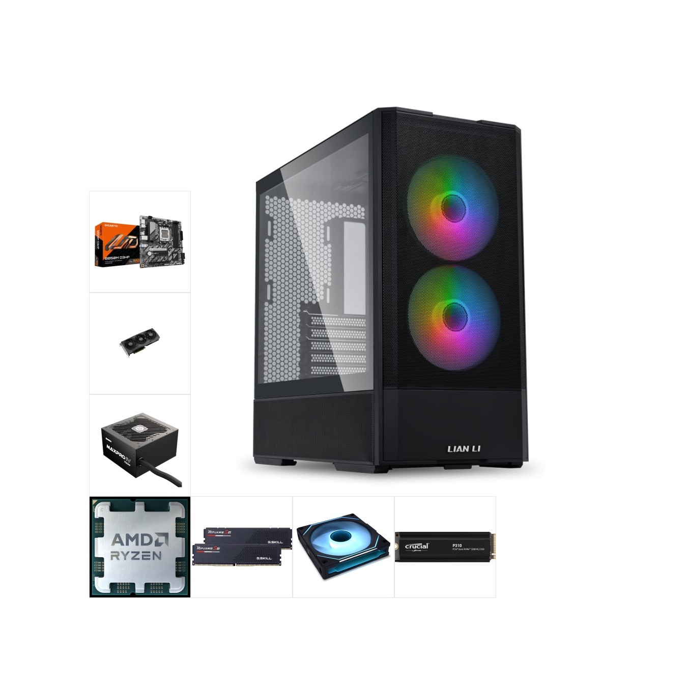 Custom 1080p Gaming PC | Ryzen 5 7600 + RTX 5060 8GB | 32GB DDR5 & 2TB NVMe — Armenius Store Cyprus