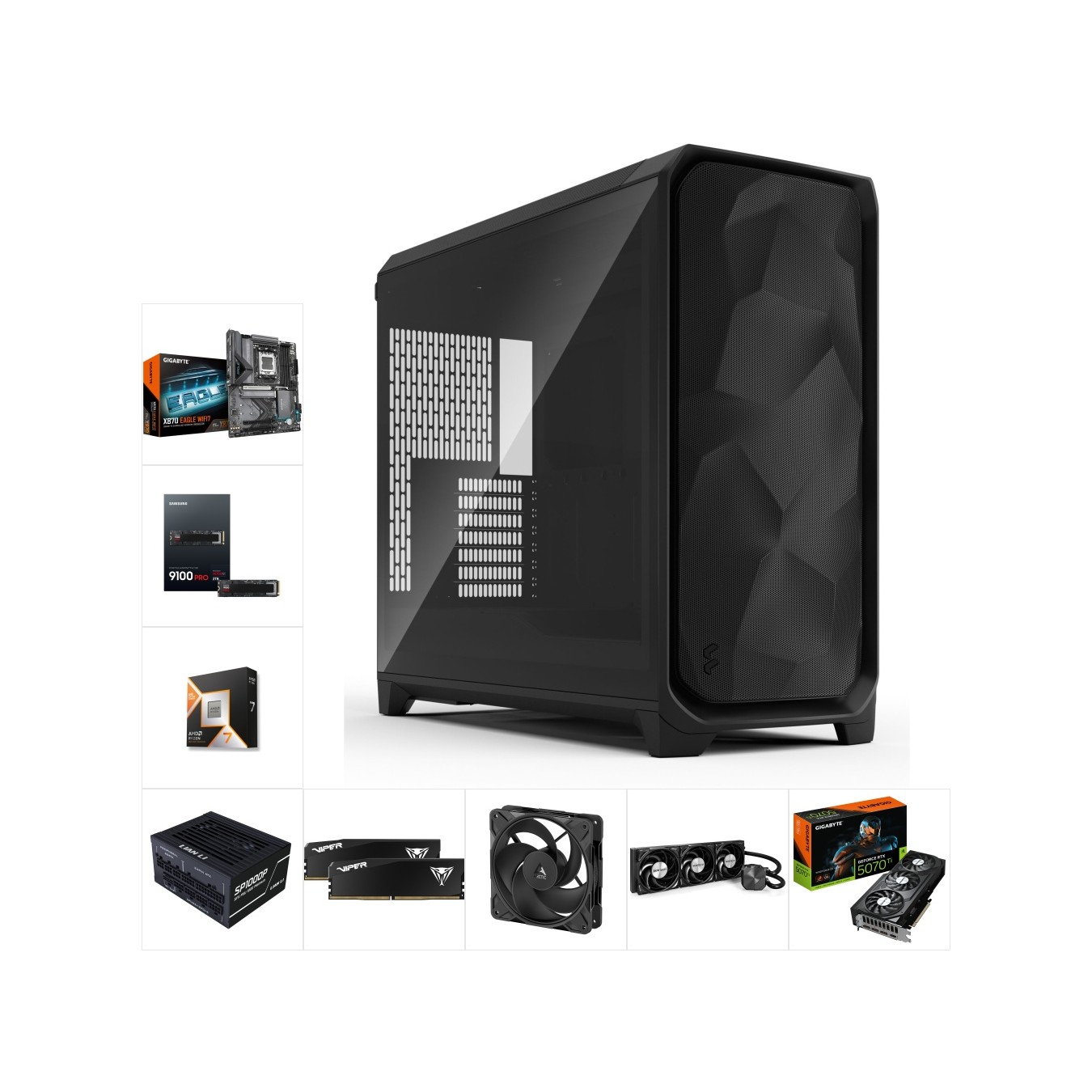 Custom Gaming PC | Ryzen 7 9800X3D + RTX 5070 Ti 16GB | 48GB DDR5, 2TB PCIe5 — Armenius Store Cyprus