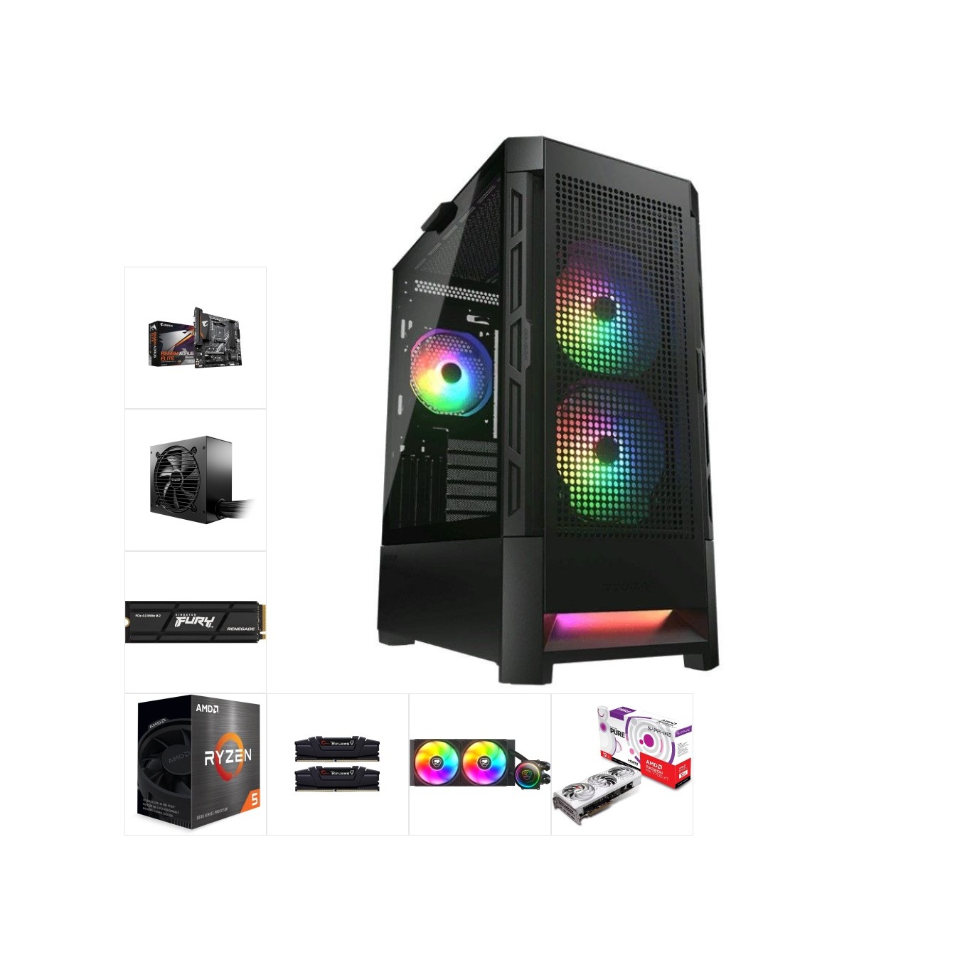 Custom Gaming PC - Ryzen 5 5600X & RX 7700 XT | 32GB DDR4, 1TB NVMe — Armenius Store Cyprus