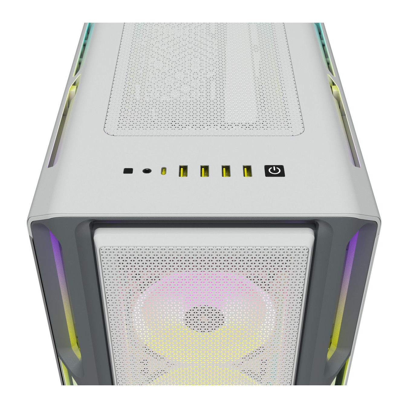 Corsair iCUE 5000T RGB TG - Mid Tower PC Case - White, E-ATX/ATX/mATX, Tempered Glass & RGB Fans