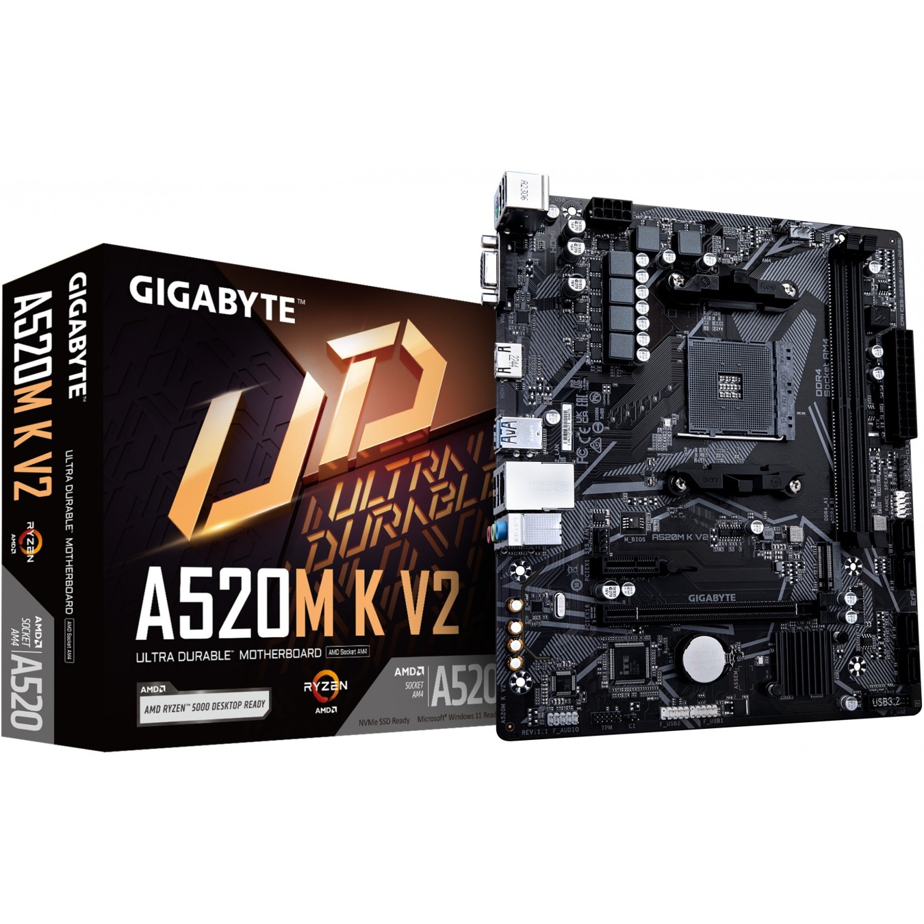 Custom 1080p Gaming PC | Ryzen 5 4500, SAPPHIRE RX 6400, 16GB DDR4, 500GB NVMe — Armenius Store Cyprus